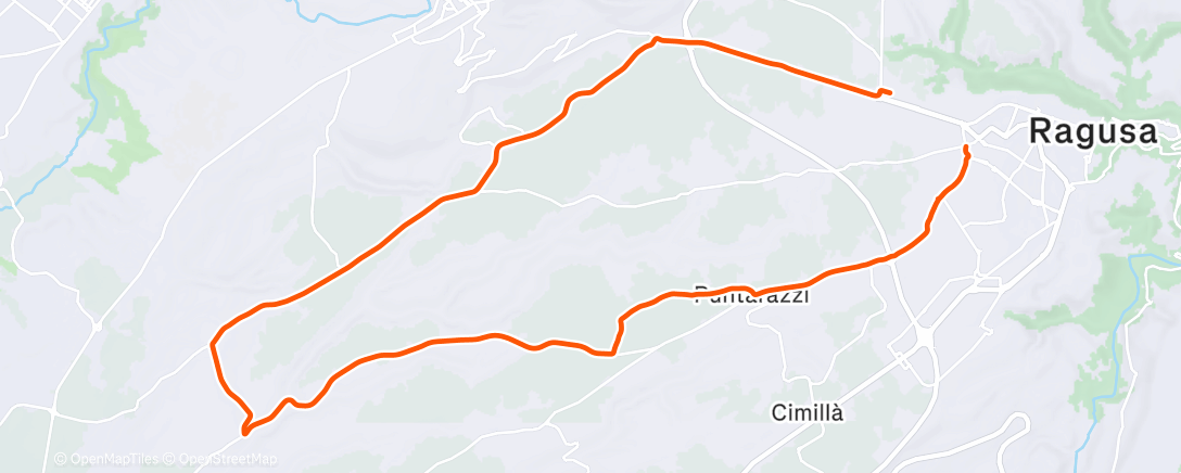 Map of the activity, Pedalata mattutina