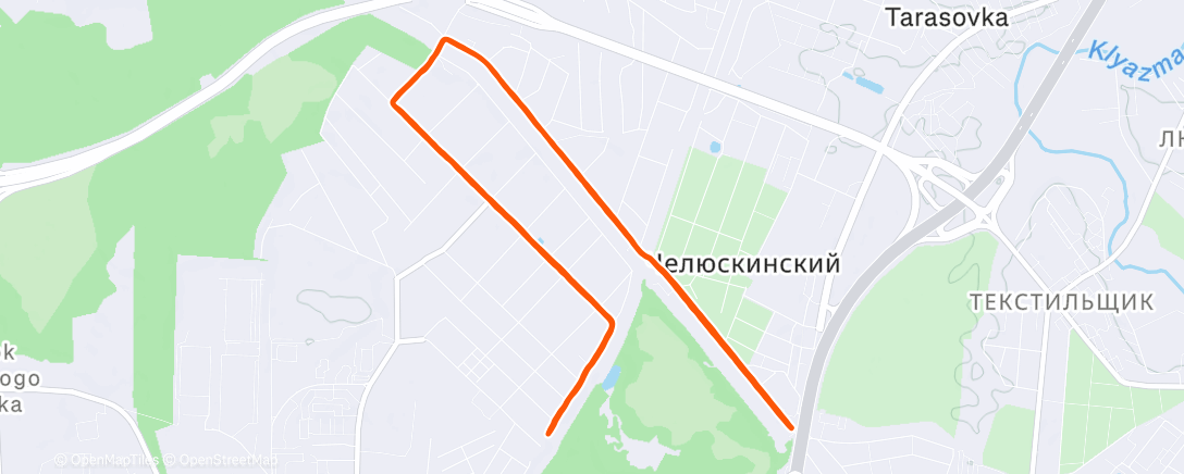Map of the activity, Morning Run