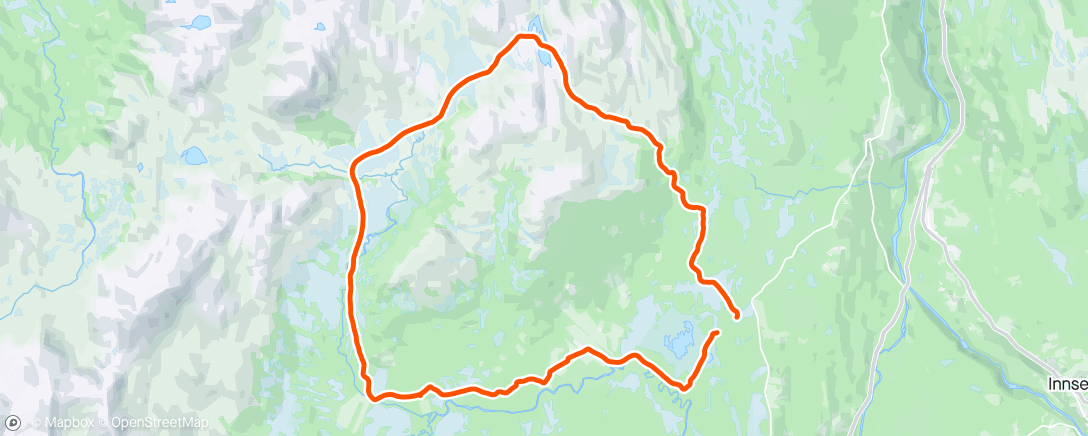 Map of the activity, Gisnadalen rundt med 🐶
