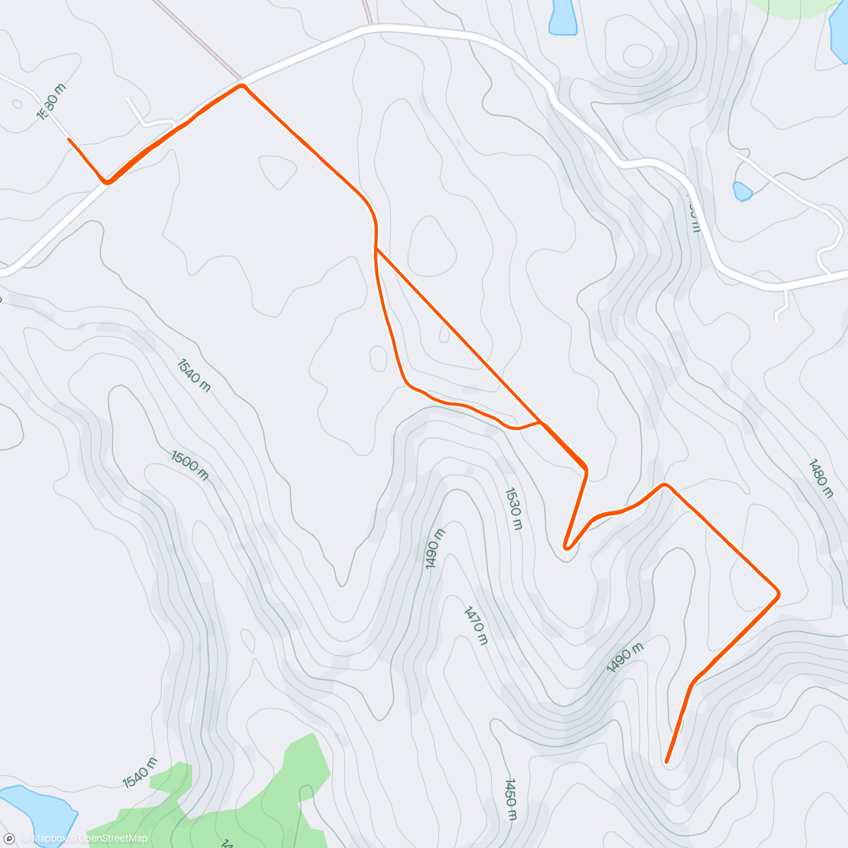 Map of the activity, Very late Afternoon Run