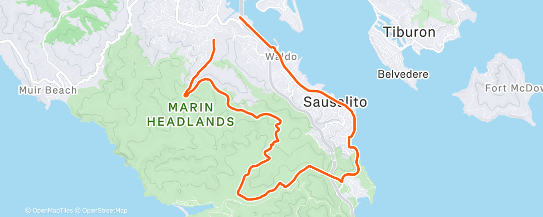 Map of the activity, Afternoon Ride