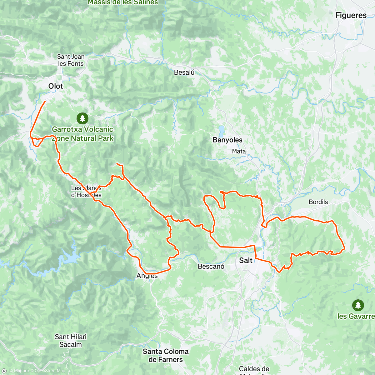 Map of the activity, Endurance