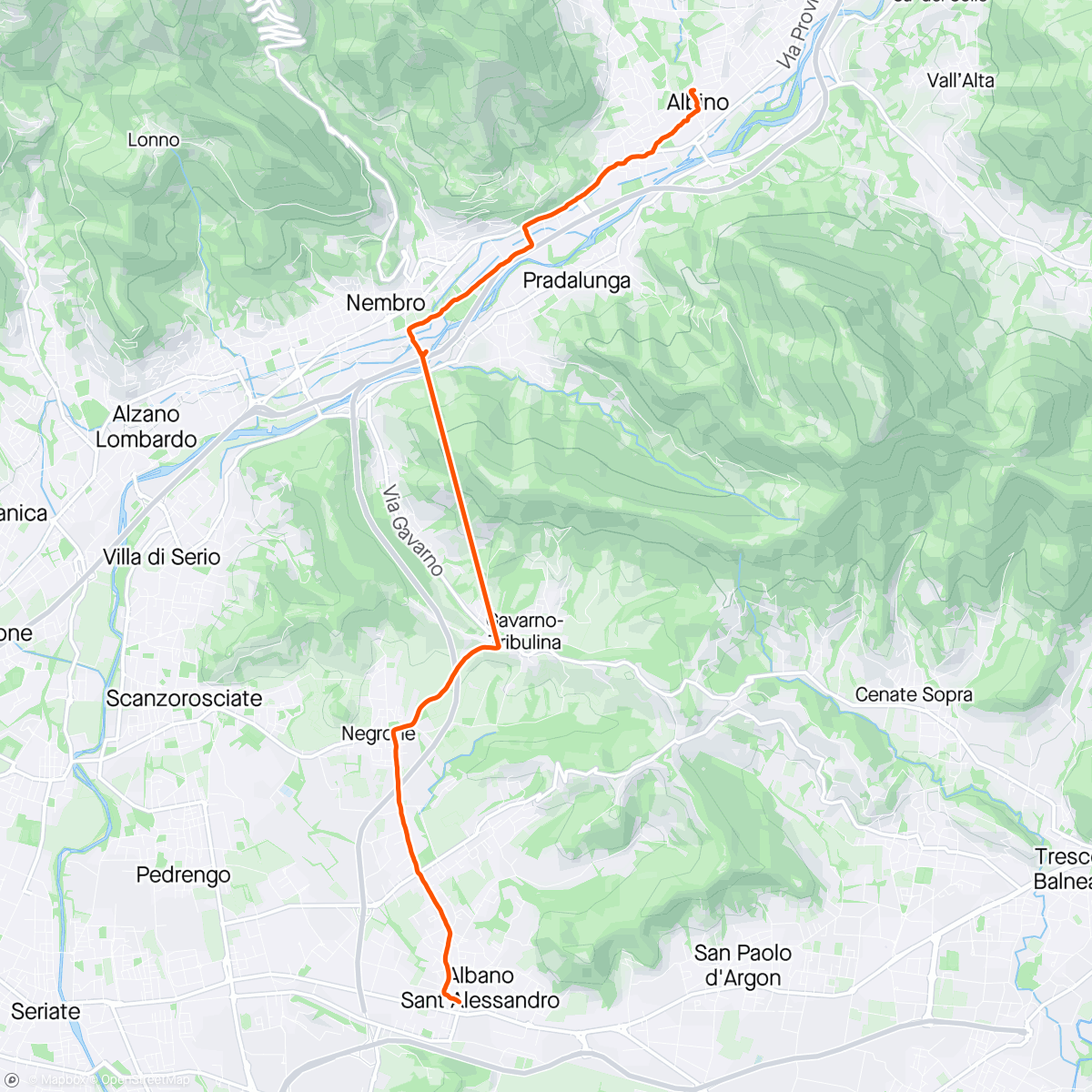 Map of the activity, Ritorno alternativo 👣👣👣🚕👣👣👣