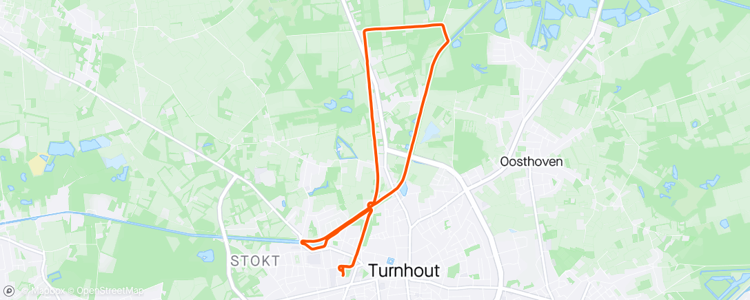 Map of the activity, Afternoon Run