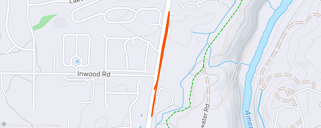 Map of the activity, Morning Run