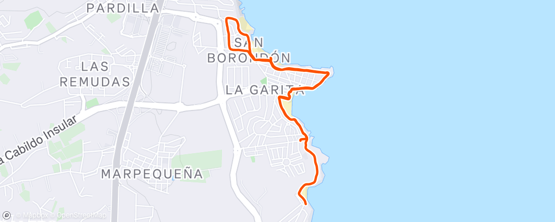 Mapa da atividade, Telde, Gran Canaria