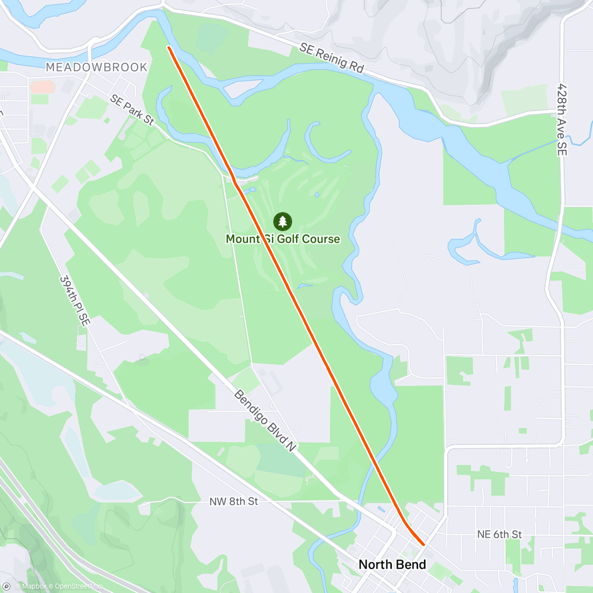 Map of the activity, Evening Run