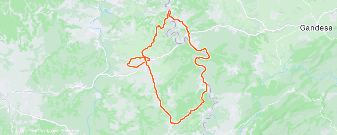 Map of the activity, Bicicleta de montaña matutina