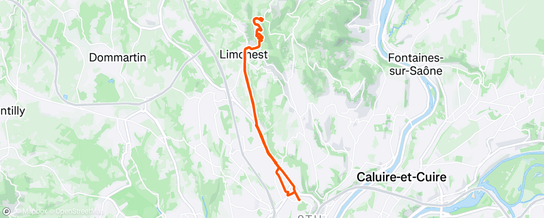 Map of the activity, Sortie vélo le matin