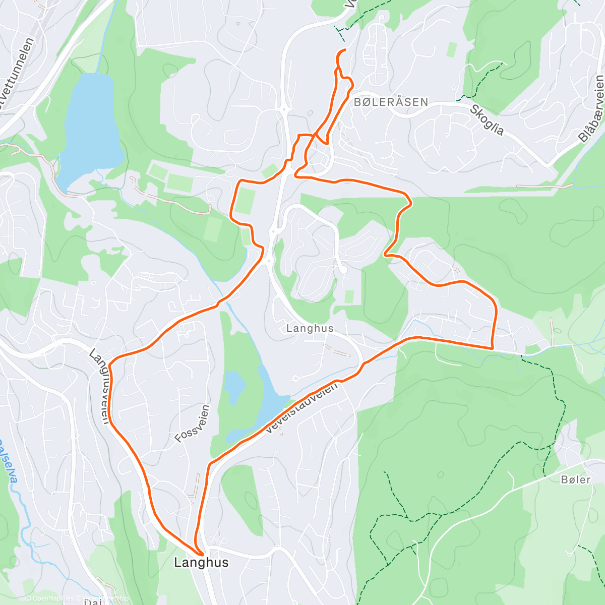 Map of the activity, Lunch Run