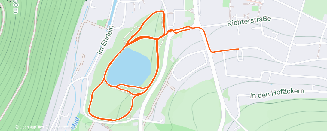 Map of the activity, Lauf am Nachmittag