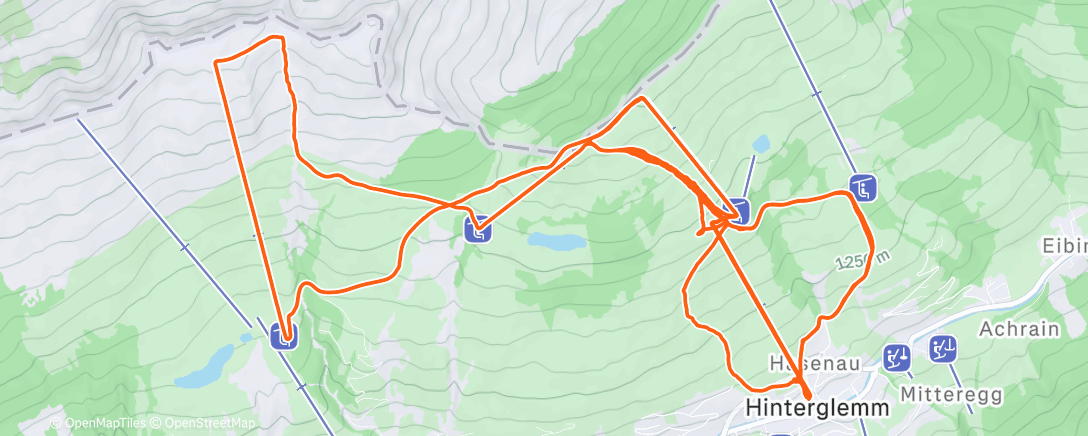 Map of the activity, Lunch Snowboard