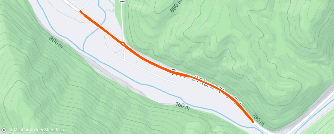 Map of the activity, Morning Run