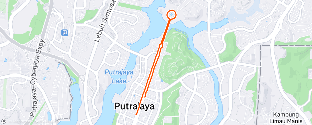 Map of the activity, Night Run