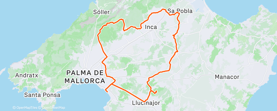 Map of the activity, Morning Ride
