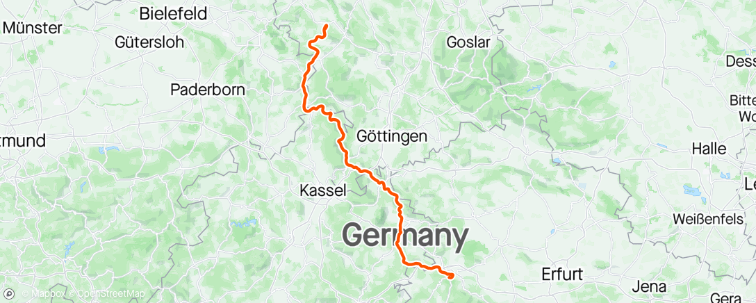 Mapa da atividade, Rückfahrt 1 Teil