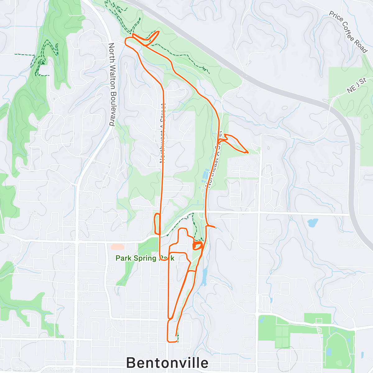 Map of the activity, Oz devo team ride