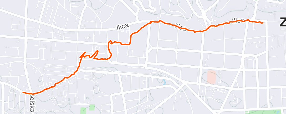 Map of the activity, Morning Walk