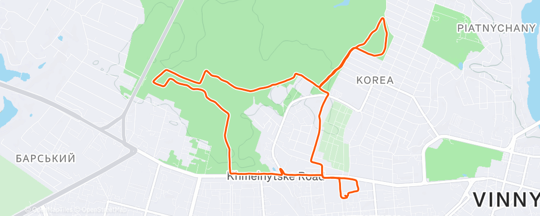 Map of the activity, Біг надворі 🏃‍♂️❄️