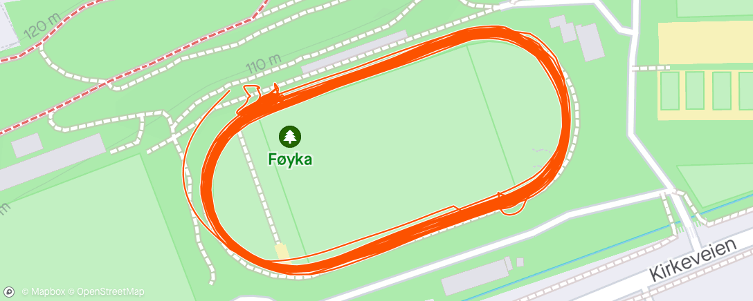 活动地图，TLG intervaller på Føyka