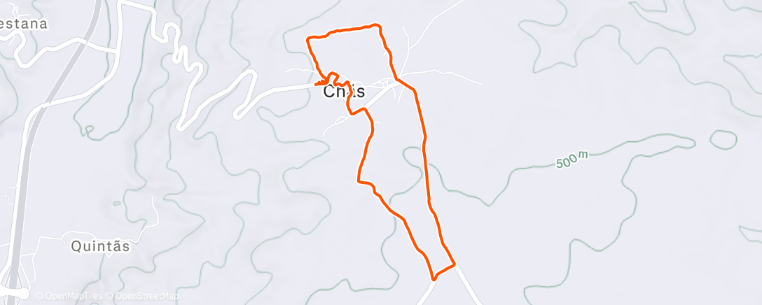 Map of the activity, Caminhada