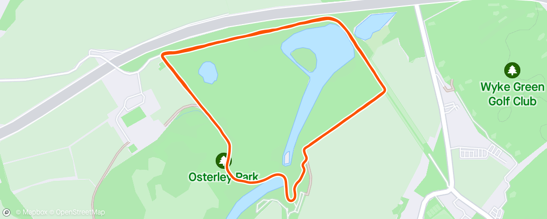 Map of the activity, Osterley Park  Run