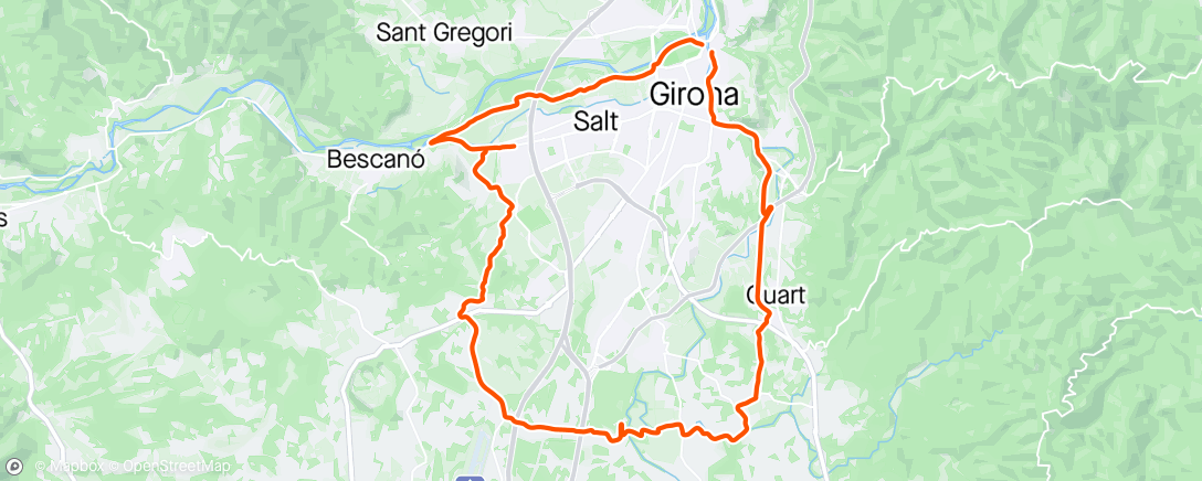 Map of the activity, Vuelta a via verda