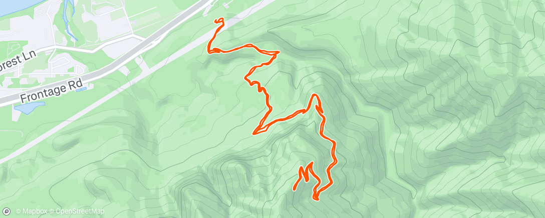 Map of the activity, Afternoon Trail Run