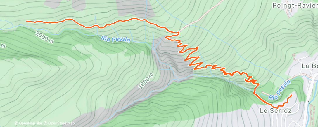 Карта физической активности (Sous la Fourche en soirée en porte-bébé)