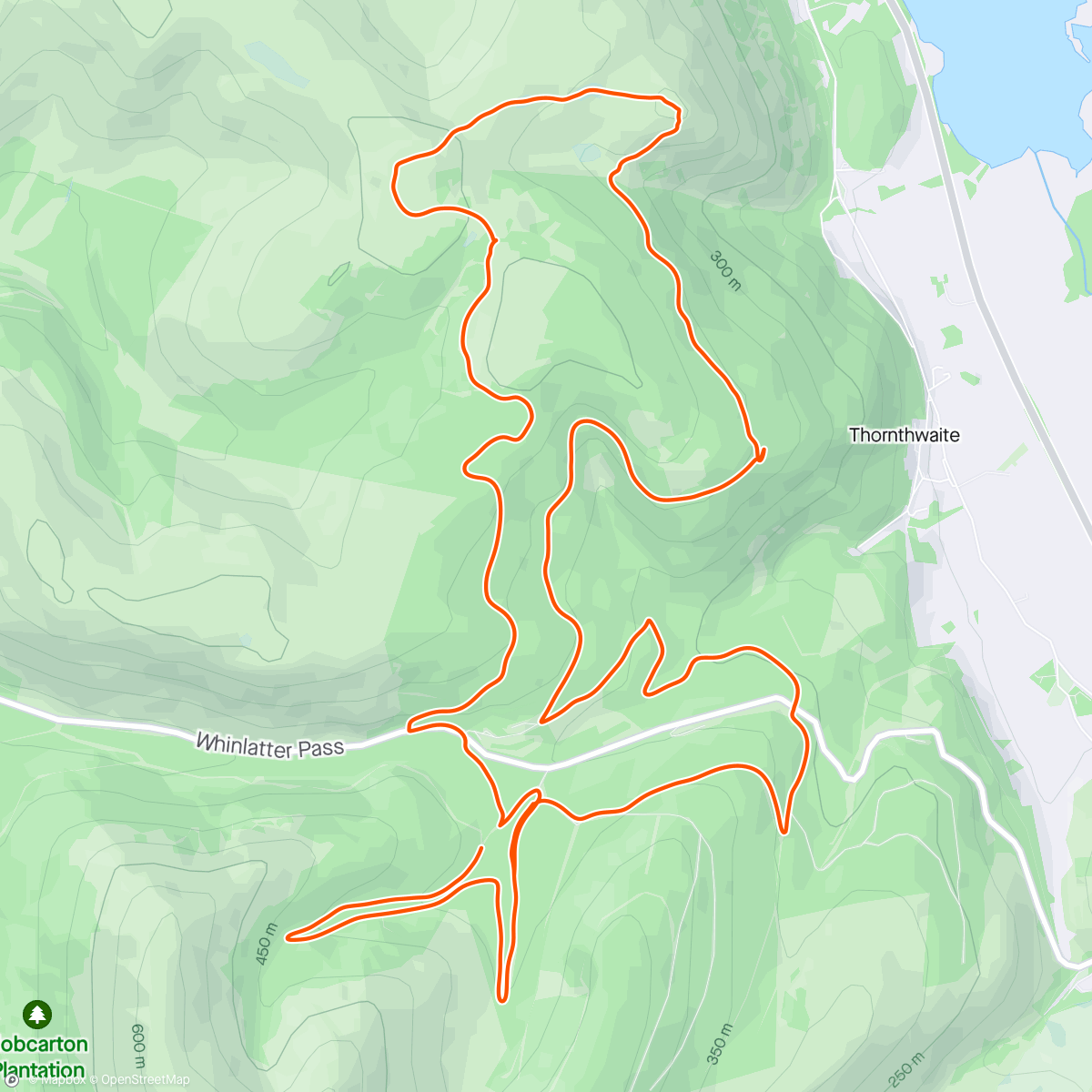 Map of the activity, Barf & Lords Seat