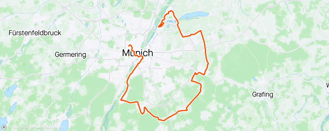 Karte der Aktivität „RR Heimfahrt nach Besuch im Herzzentrum München 🙏”