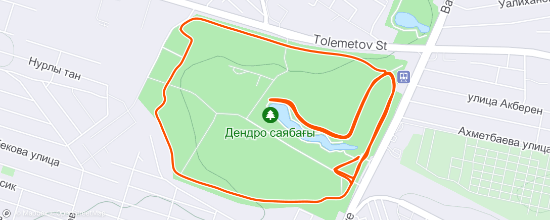 Mapa da atividade, ☀️ Шымкент Утренний забег