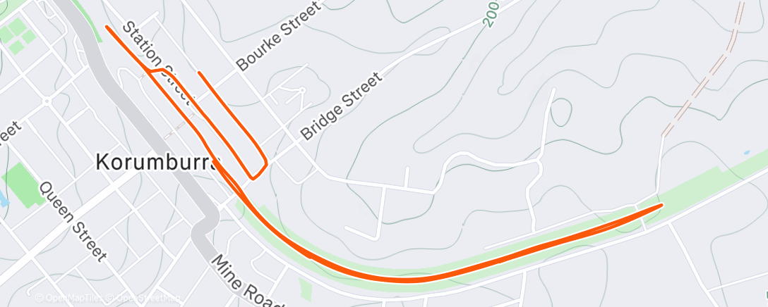 Map of the activity, Lunch Run