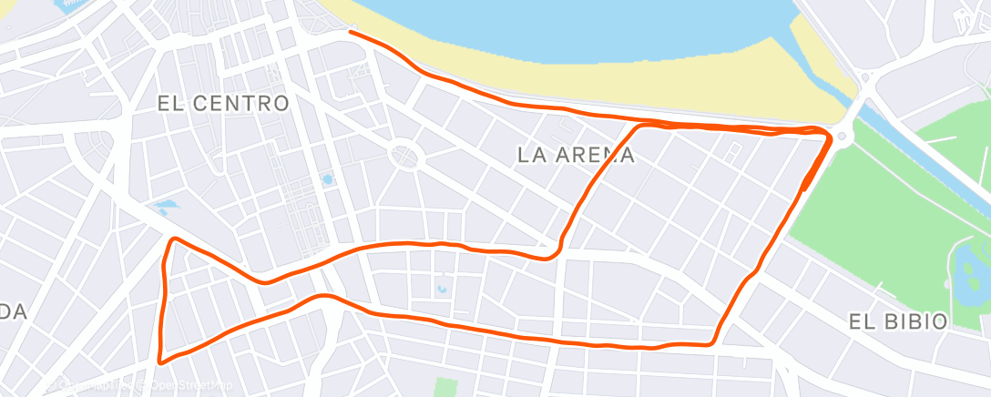 Карта физической активности (San Silvestre XIXON 2025)