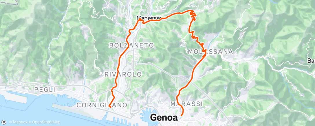 Map of the activity, Morning Ride