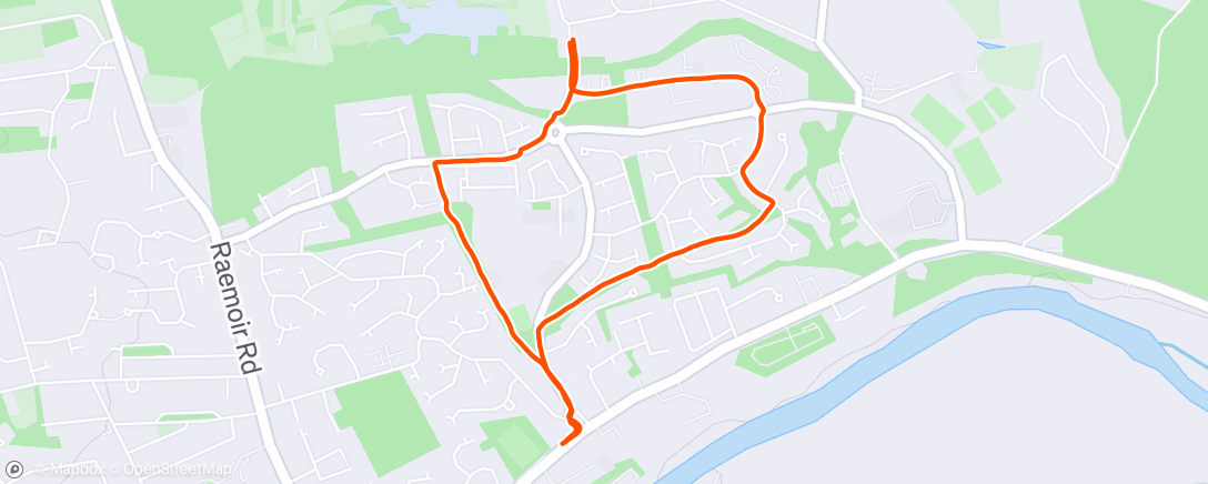 Map of the activity, Afternoon Run