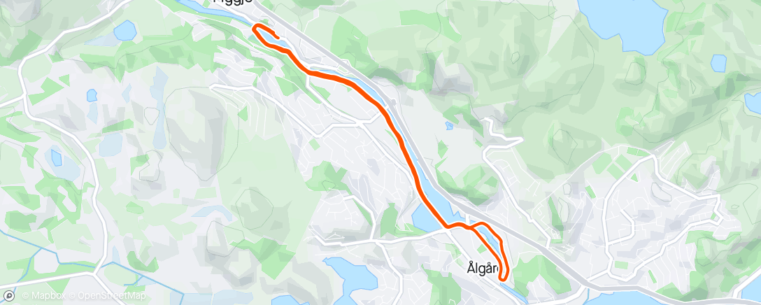 アクティビティ「Rolig + en raskere siste km」の地図