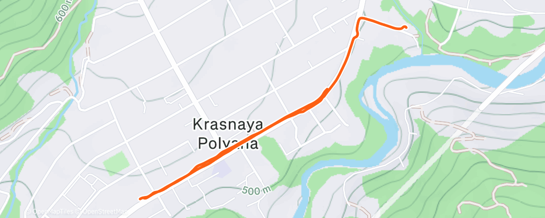 Map of the activity, Дневной забег