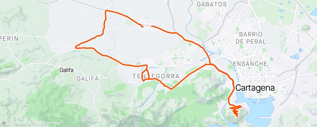 Map of the activity, 54.Bicicleta por la mañana