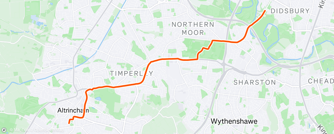 Map of the activity, Evening Ride