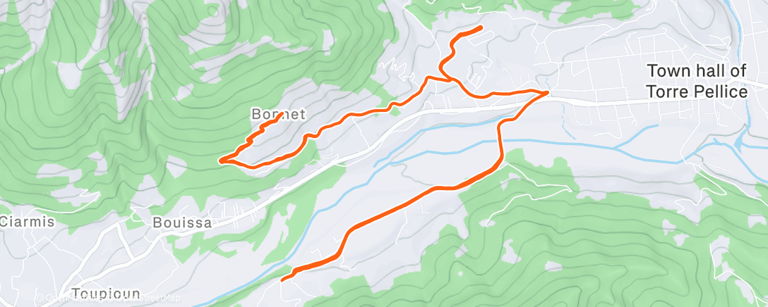 Карта физической активности (Corsa pomeridiana)