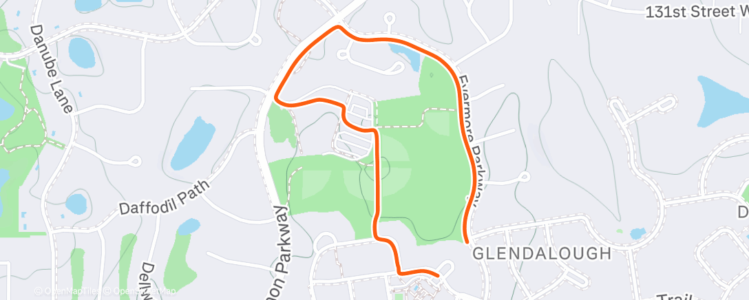 Map of the activity, Afternoon Walk