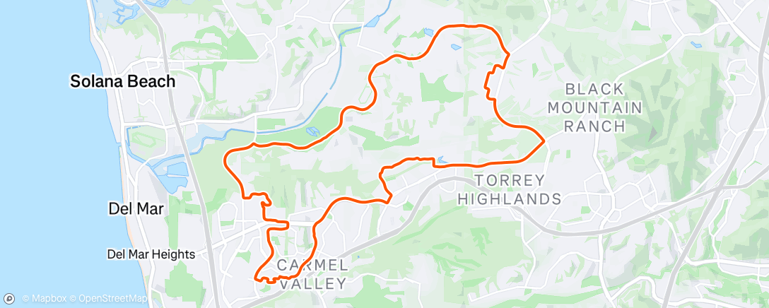 Map of the activity, Afternoon Run