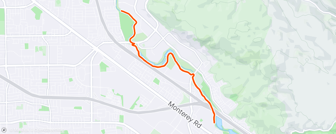 Map of the activity, Harder workout