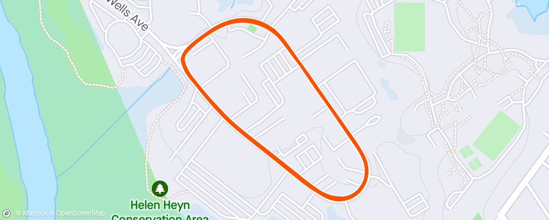 Карта физической активности (Wells Ave - B Race - 7th)