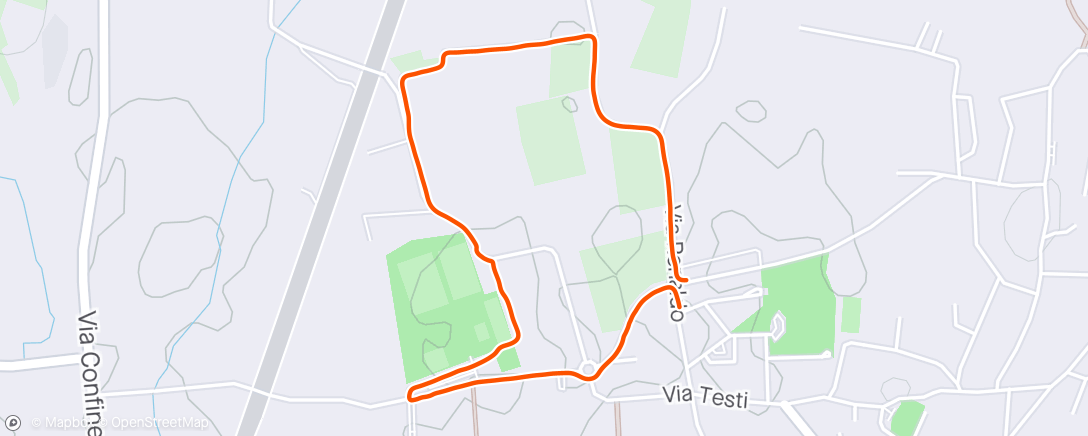 Map of the activity, Evening Run_vo2max