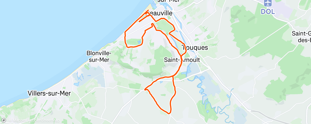 Map of the activity, Semi-marathon de Deauville 2024