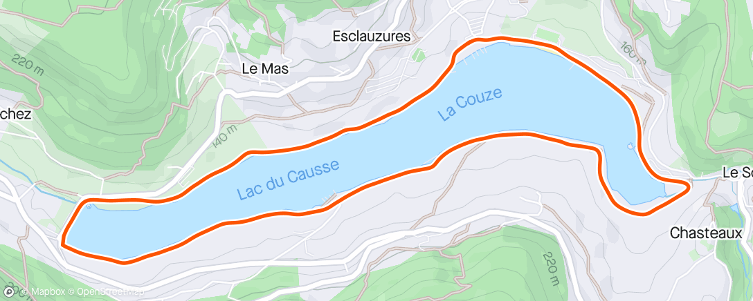 Map of the activity, Morning Run Brive