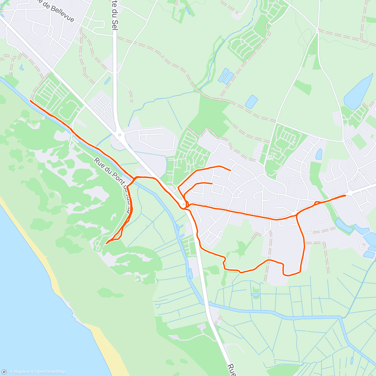 Map of the activity, Course à pied 🌥️