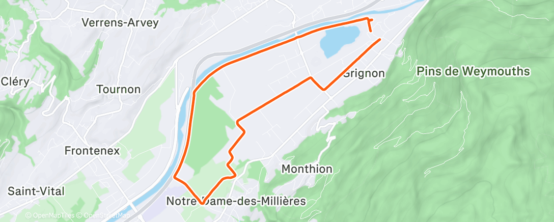 Map of the activity, Un peu de Tempo... 10x2min 🥵 x 1min